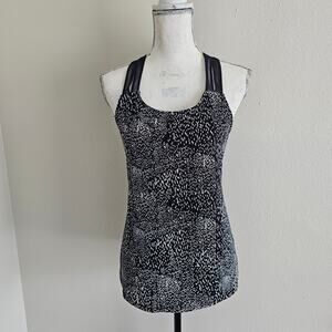 Fabletics Peyton Black Mesh Active Racerback Tank Top Size M